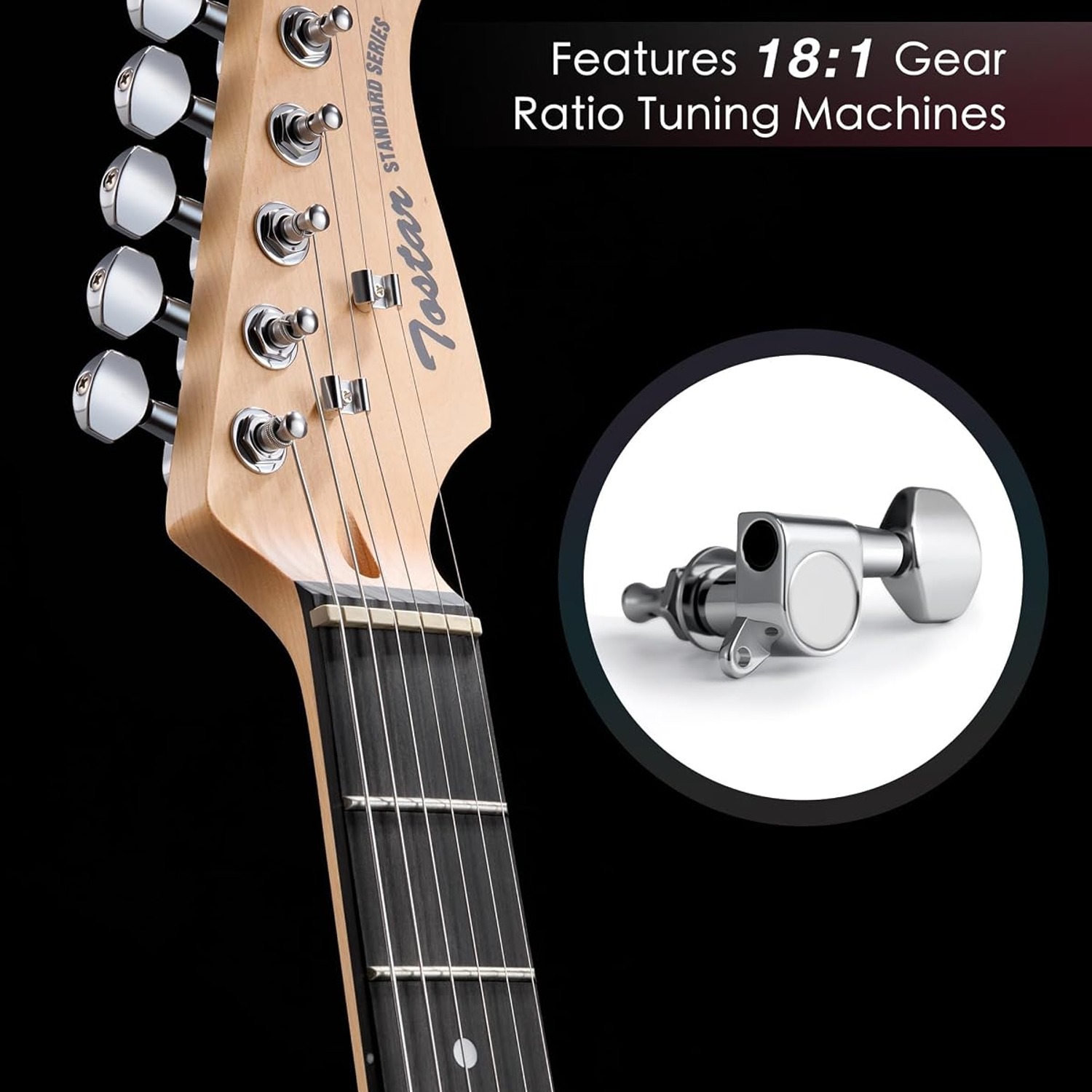 OMZZ 39" Electric Guitar Starter Kit (7-Piece with Amp): image 3