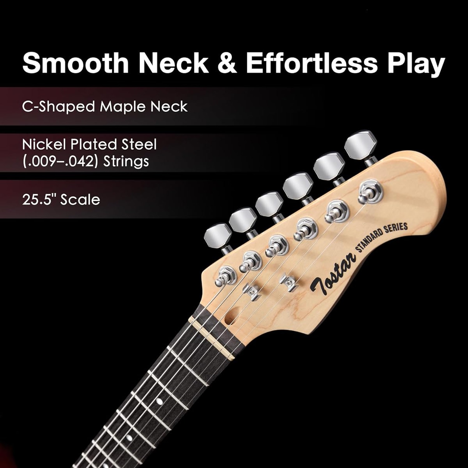 OMZZ 39" Electric Guitar Starter Kit (7-Piece with Amp): image 5