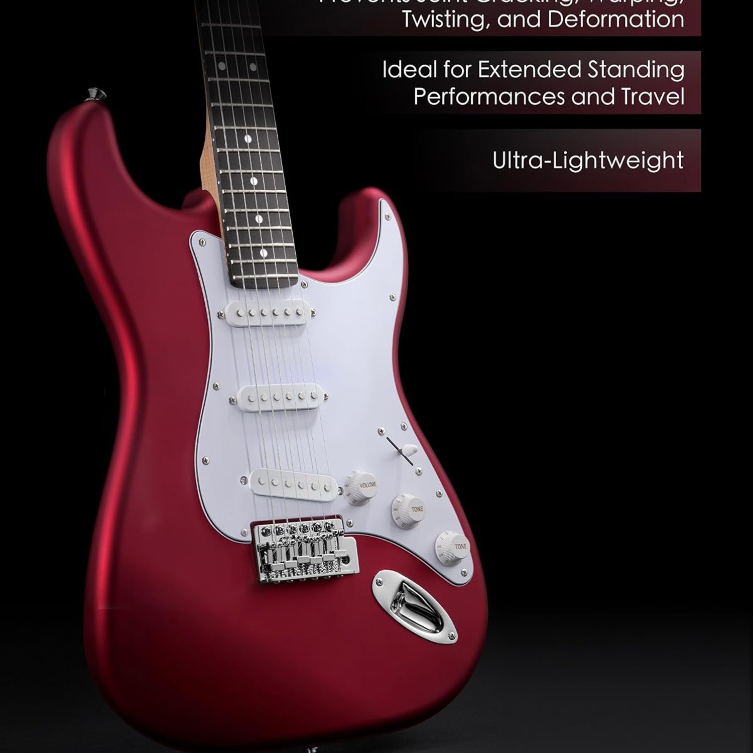 OMZZ 39" Electric Guitar Starter Kit (7-Piece with Amp): image 6