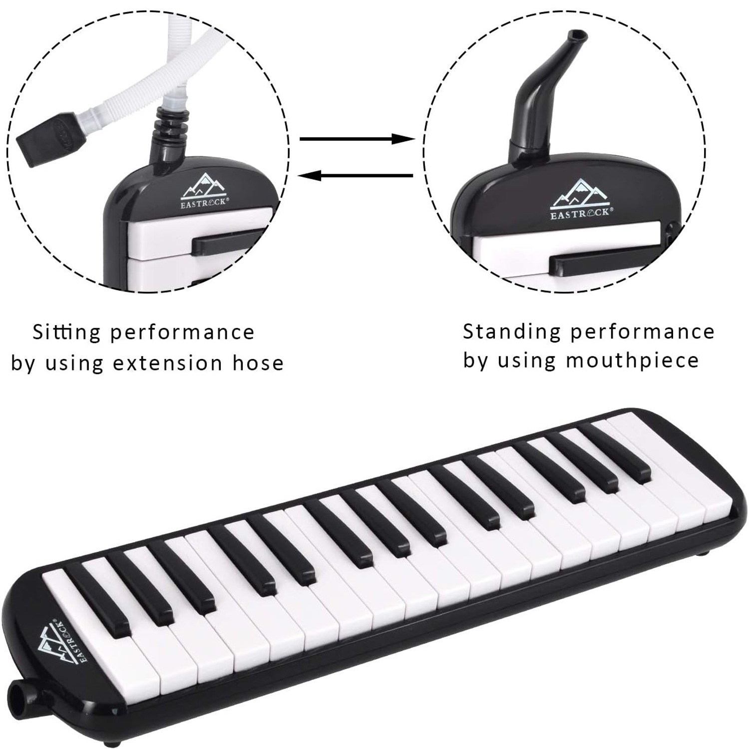 EASTROCK 32-Key Melodica Set with Hard Case: image 3